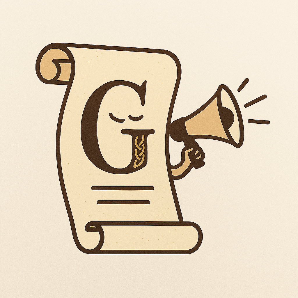 Voice of the Scroll Vector Graphic